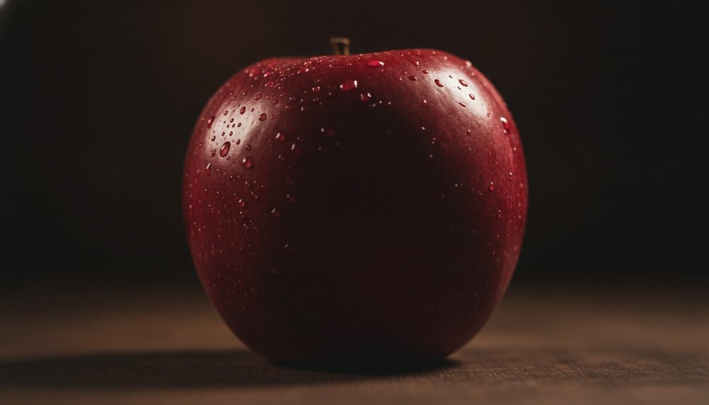 Pomme rouge entière riche en fibres et antioxydants