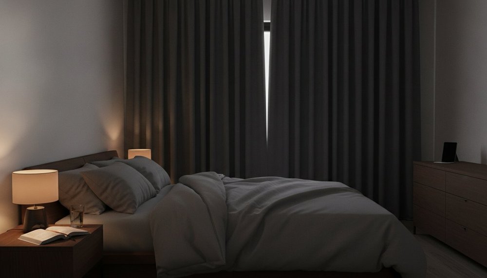 Chambre préparée pour la nuit favorisant un sommeil paradoxal de qualité