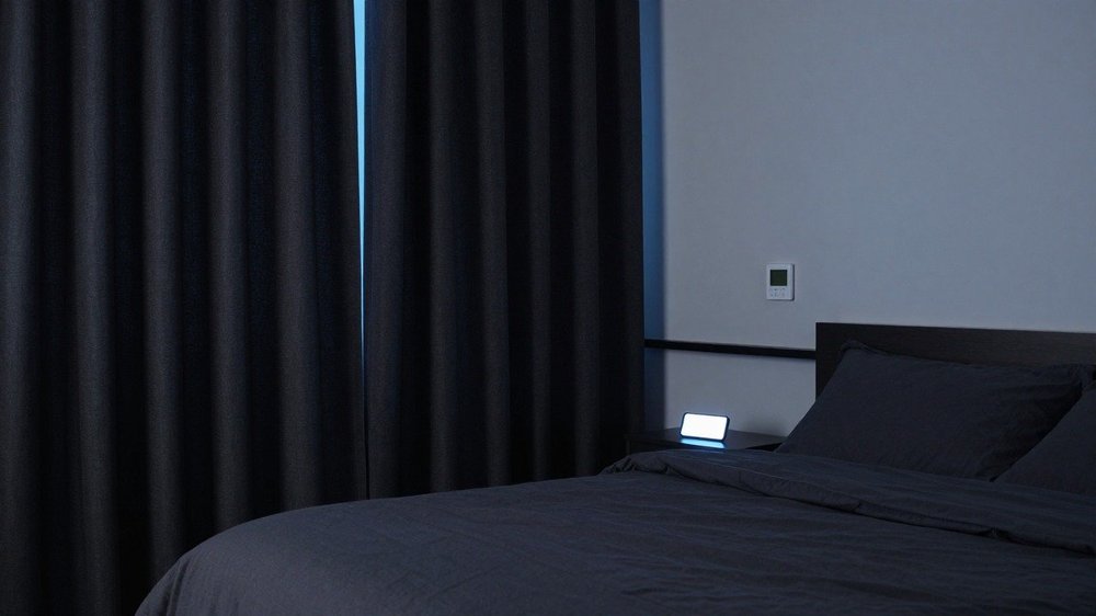 chambre fraiche et obscure amenagee pour bien dormir quand on n'y arrive pas