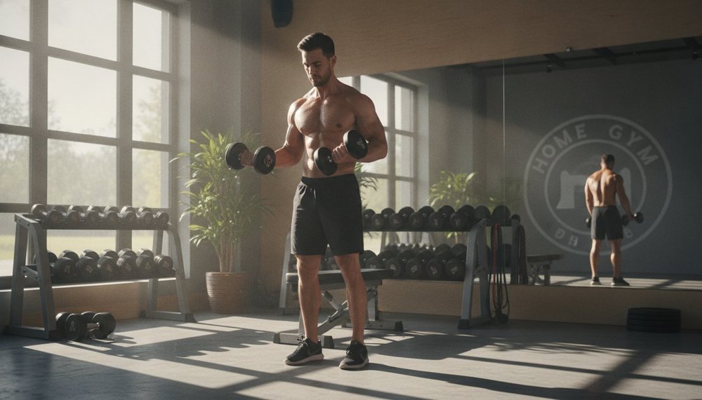 Musculation avec haltères pour orienter la prise de poids vers le muscle