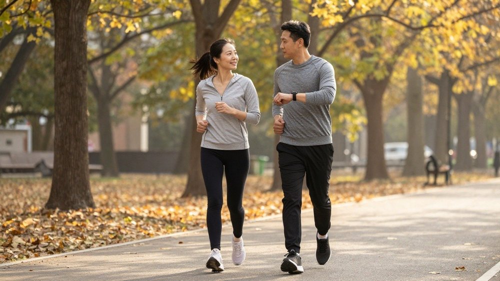 Marche rapide quotidienne pour créer un déficit calorique et perdre 1 kg par semaine