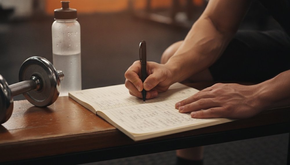 Carnet d'entraînement pour suivre ses charges et sa progression en musculation