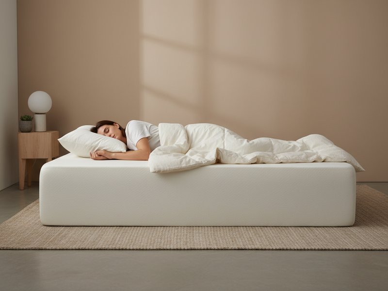 Dormeur sur le dos sur un matelas medium-firm